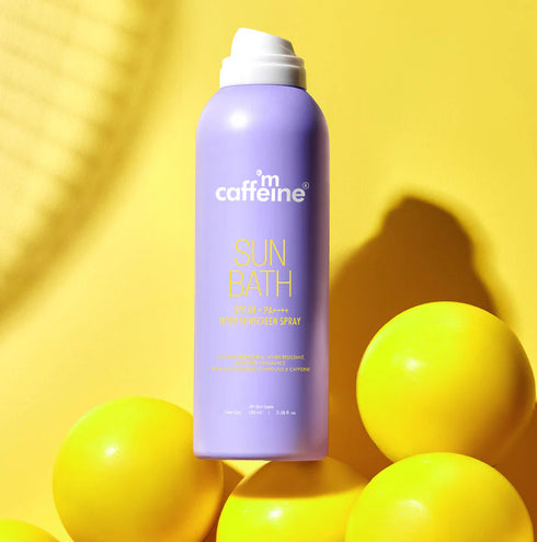 mCaffeine Sun Bath SPF Body Sunscreen 80+ PA ++++ Spray